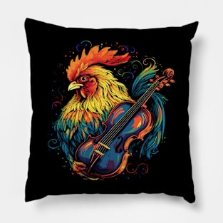 Chicken Playing Violin Pillow