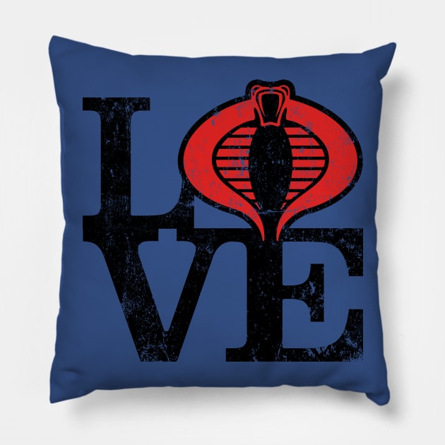 LOVE COBRA Pillow by Skullpy