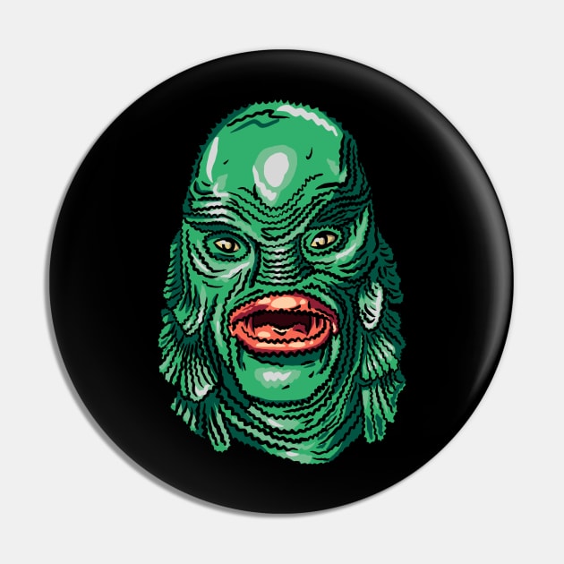 Squiggly creature from the Black Lagoon Pin by Jeffmore