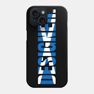 Scottish Designer with Saltire Flag of Scotland Phone Case