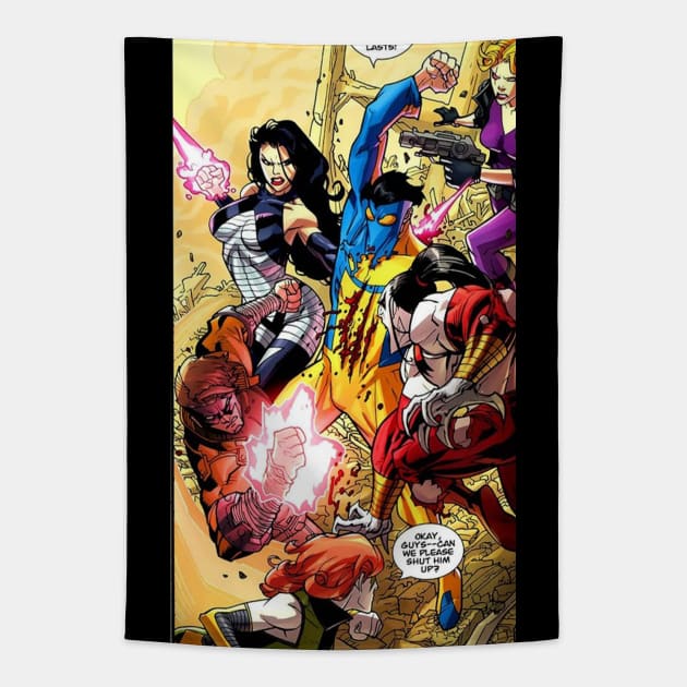 invincible comic scene Tapestry by super villain