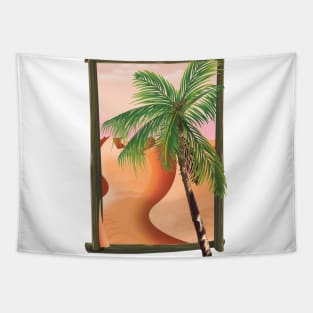 Desert and Palm Trees Tapestry