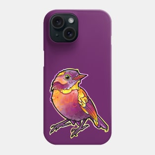 watercolor bird, cute and colorful Phone Case