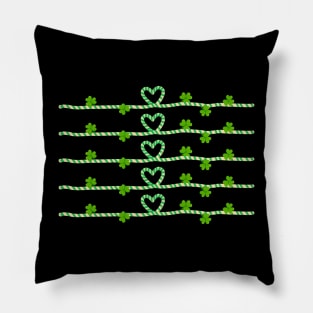 St Patrick's Day Heart Line Pillow