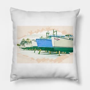 North Rustico Fishing Boats PEI 2 Pillow