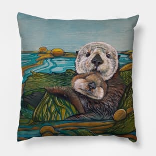 Sea otter cuddle Pillow