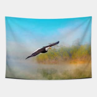 Bald Eagle in Flight Tapestry