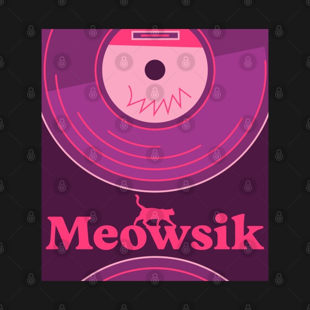 Retro Meowsik-Cat and Music lovers- by Omise