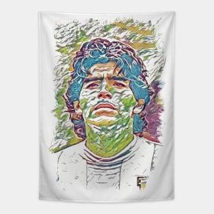 Maradona / Legend of Argentina - Abstract Portrait Tapestry