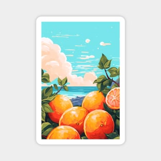 Oranges and Ocean Waves Magnet