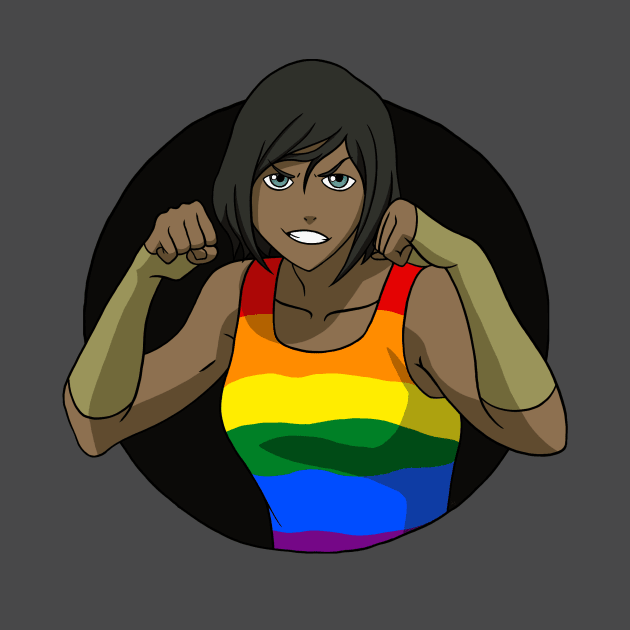 Proud Korra (rainbow) by koalaotter