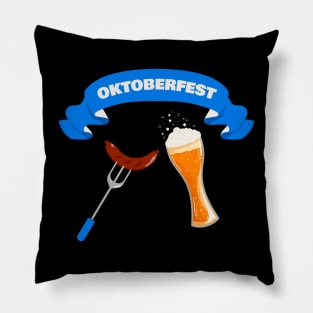 Oktoberfest Beer and Bratwurst Pillow