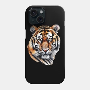 Abstract Water Color Painting of a Siberian Tiger Phone Case