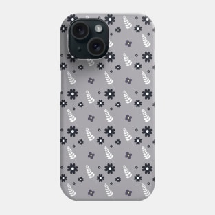 Mountain Ash Collection - Black and white vintage floral pattern Phone Case