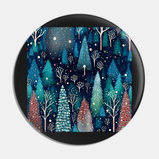 Christmas night in the forest Pin