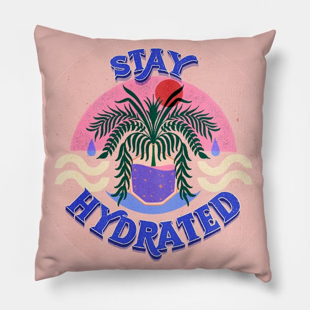 Stay Hydrated Pillow by Quynhhuong Nguyen