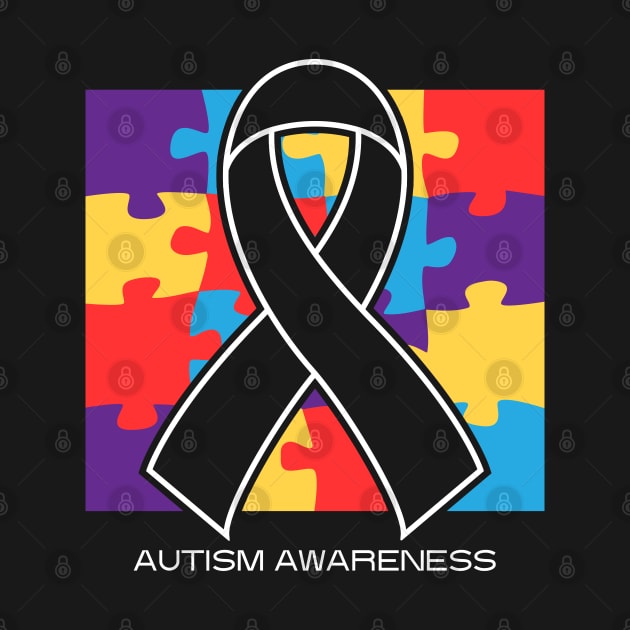 Puzzle Piece Ribbon Autism Awareness Day April 2nd by Shreefel
