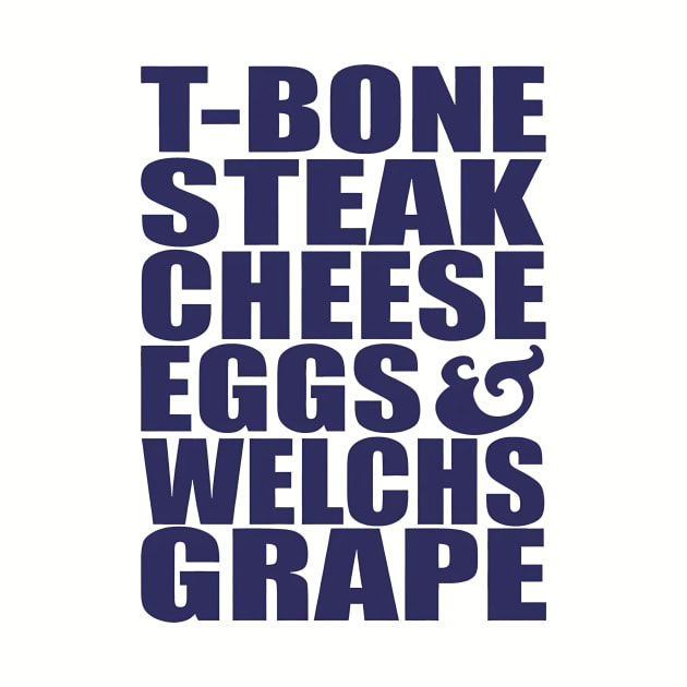 Guest Check - T-Bone Steak, Cheese Eggs, Welch's Grape by John white