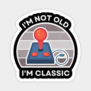 I'm not old, I'm Classic | Joystick | Retro Hardware | Vintage Sunset | '80s '90s Video Gaming Magnet