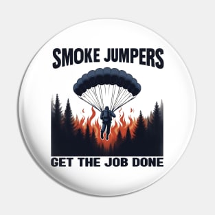 Wildland Firefighter Smokejumpers Thin Red Line Forest Fire Pin