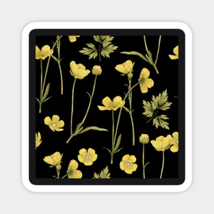 Copy of Buttercup summer small flower on white Magnet