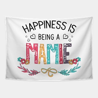 Happiness Is Being A Mamie Wildflowers Valentines Mothers Day Tapestry