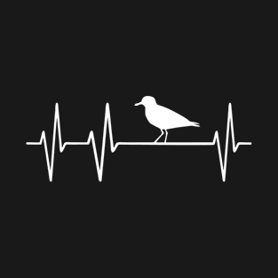 Plover Bird Lovers Heartbeat T-Shirt