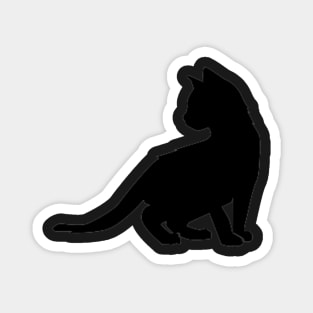 cat silhouette Magnet