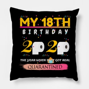 My 18th birthday 2020. The year when sh*t got real. Quarantined. Pillow