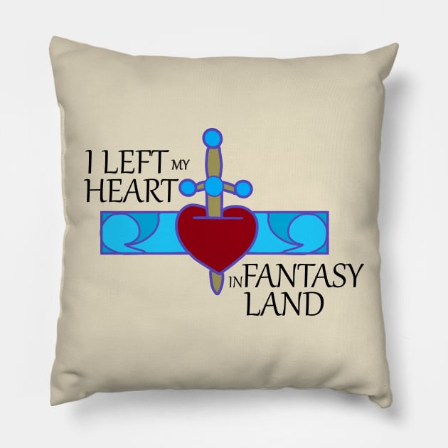 I Left My Heart in Fantasy Land Pillow by Wizarding Wands & Mickey Ears