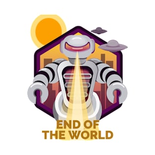 Retro Killer robot end of the world T-Shirt