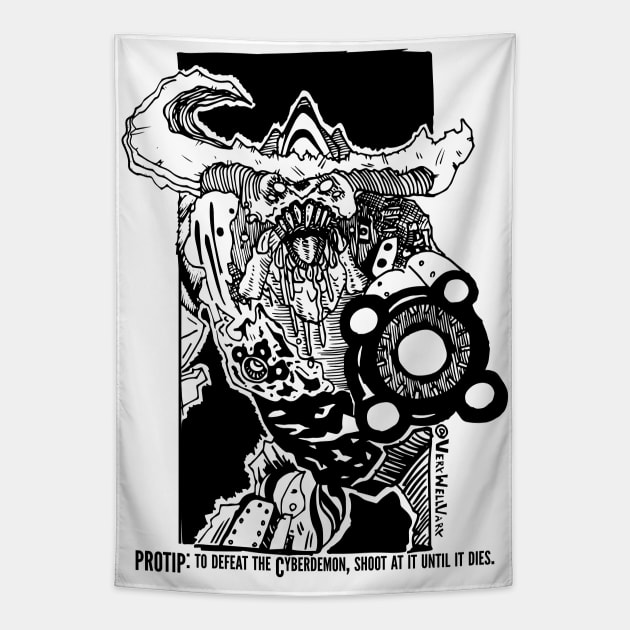 DROOLING (DARK) Tapestry by VeryWellVary