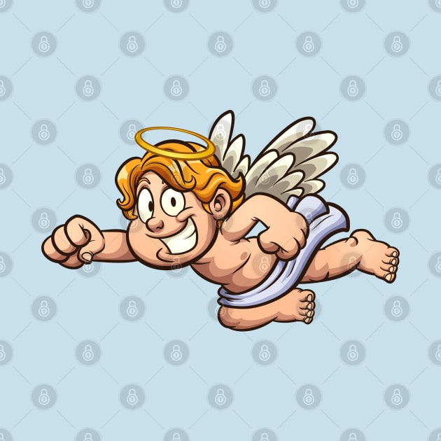 Flying cherub by memoangeles