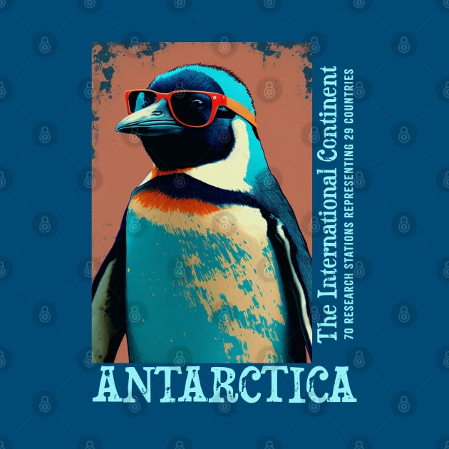 Antarctica Cute Penguin with Glasses Antarctic Science by Pine Hill Goods