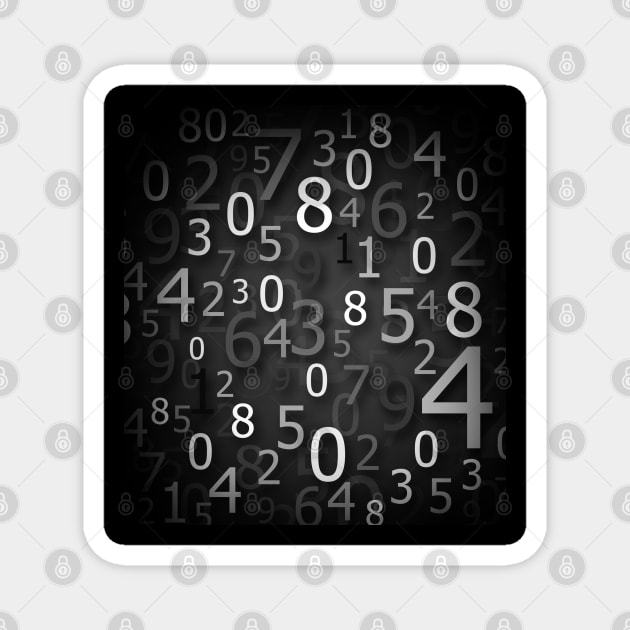 numbers background Magnet by Spinkly