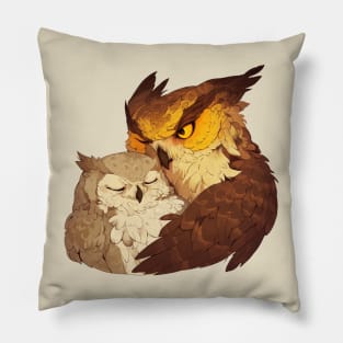 Owl Bear Family Pillow