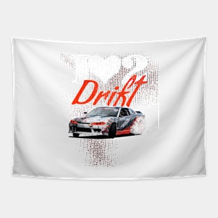 I Love to Drift Drift Car Design Tapestry