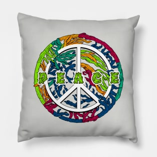 Colorful Peace Sign Pillow