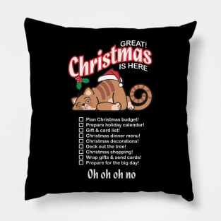 Christmas To Do List - Christmas Cat Pillow