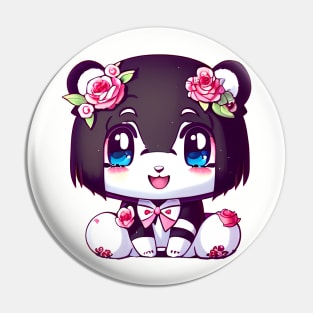 Cute kawaii panda bear Pin