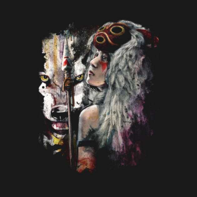 Princess Mononoke And The Spirit Of The Wolf T-Shirt thumbnail