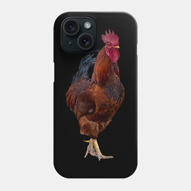 rooster Phone Case by rickylabellevie