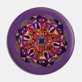 Watch Over My Heart Mandala Pin