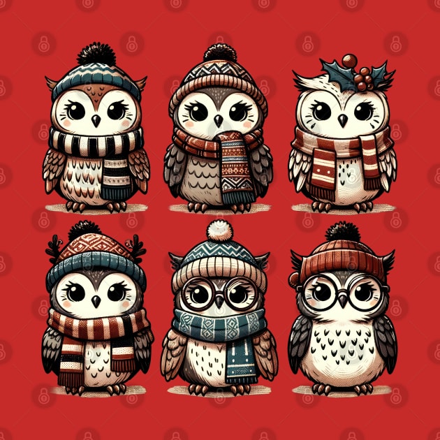 Hoot Hoot: Winter Owls by TooplesArt