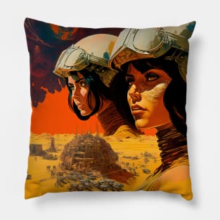 We Are Floating In Space - 86 - Sci-Fi Inspired Retro Artwork Pillow