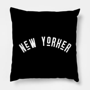 New Yorker Vintage Slogan Pillow