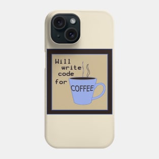 Funny Code for Coffee Tee Phone Case