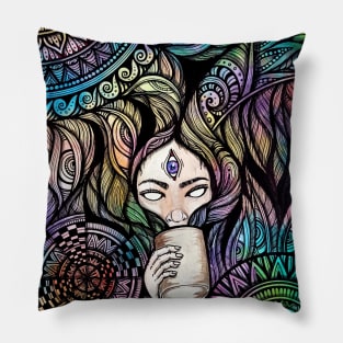 Trippy coffee lover Pillow