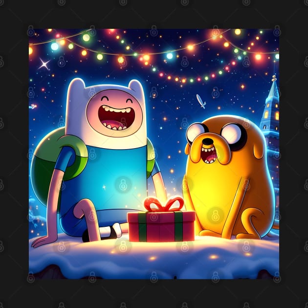 Epic Yuletide Adventures Unleashed: Adventure Time Christmas Art for Whimsical Holiday Designs! by insaneLEDP