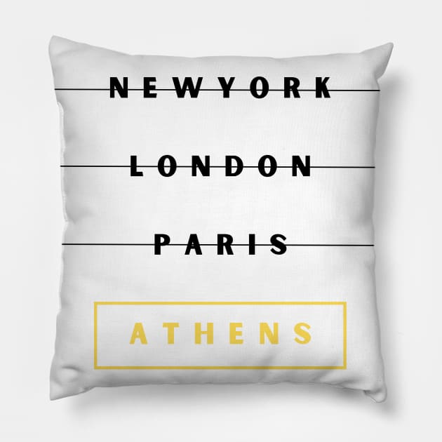 Choose Athens Pillow by Providentfoot